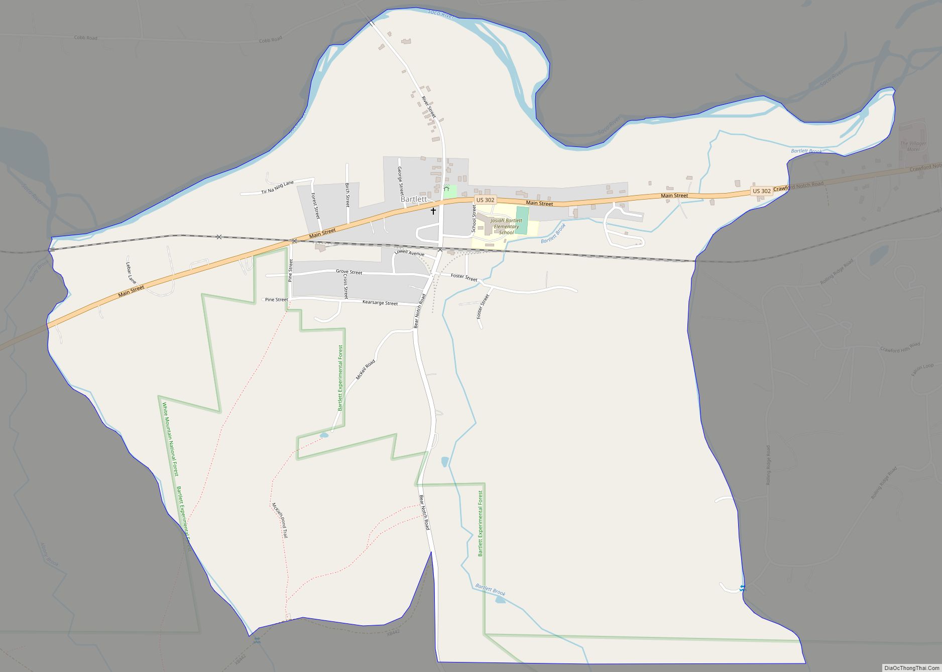 Map of Bartlett CDP, New Hampshire