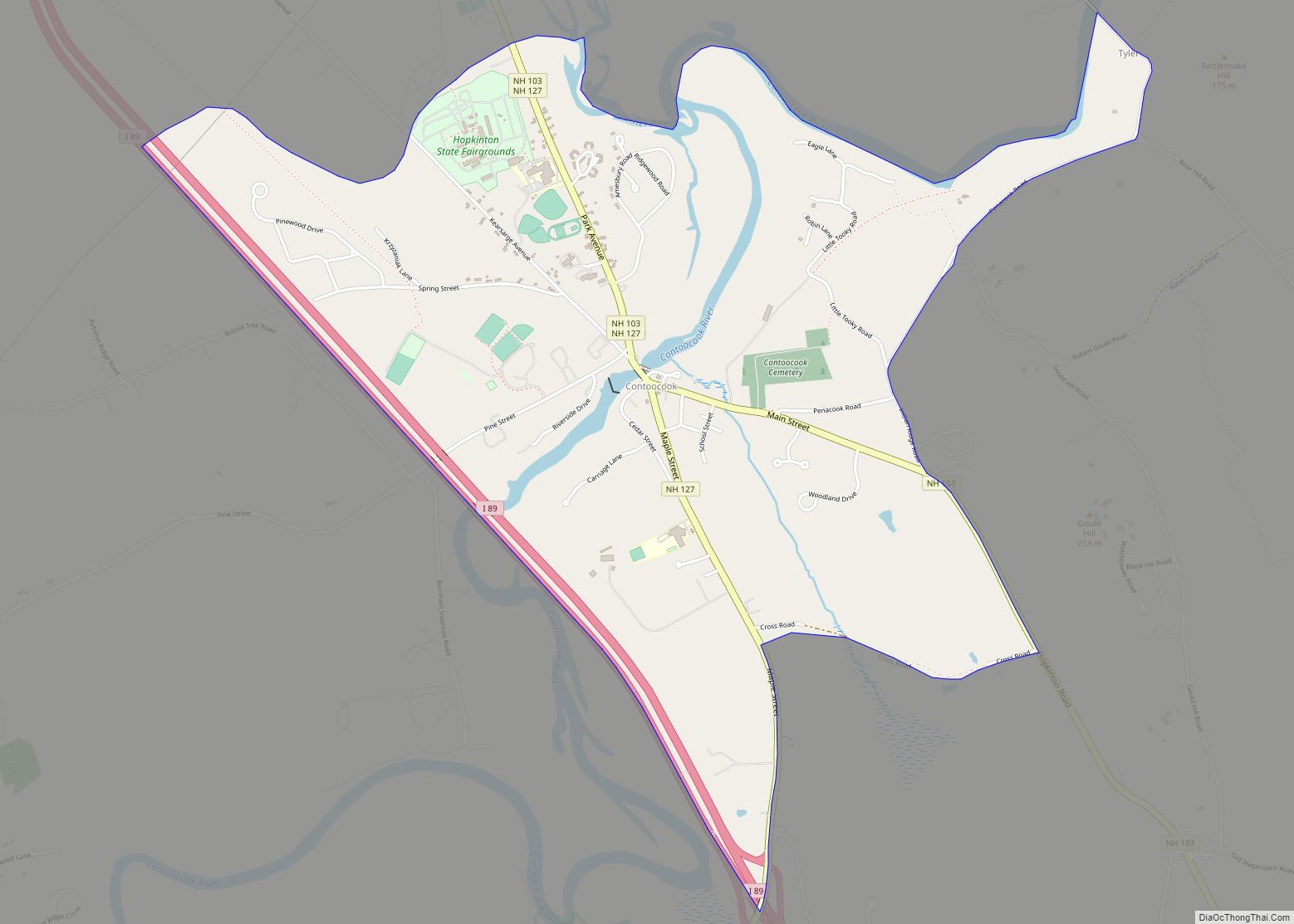 Map of Contoocook CDP