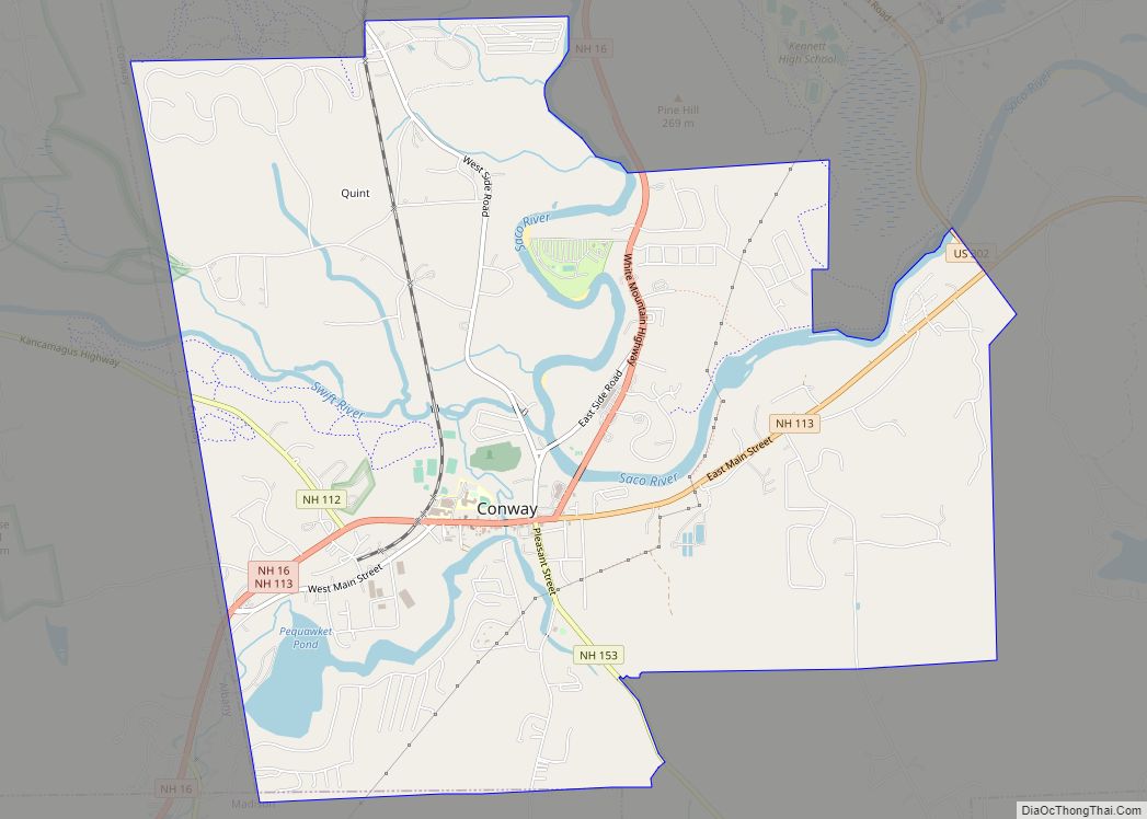 Map of Conway CDP, New Hampshire