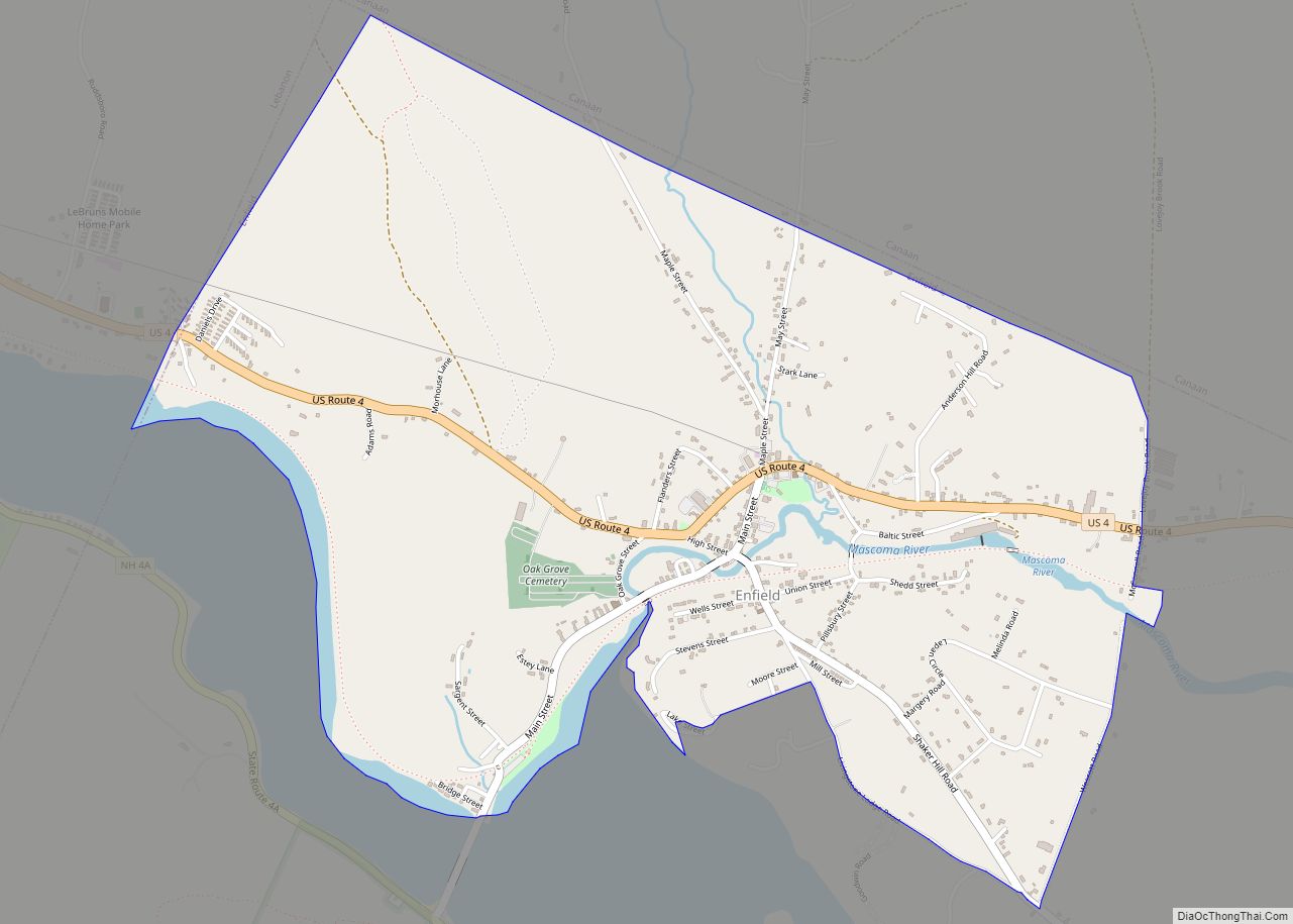 Map of Enfield CDP, New Hampshire