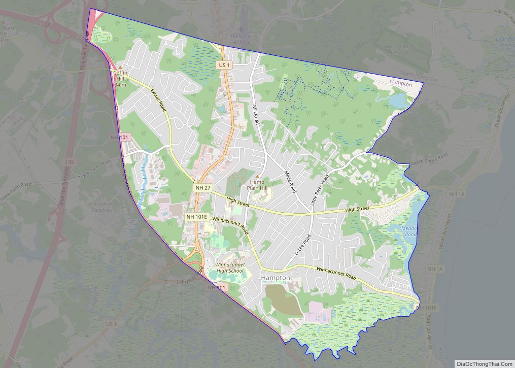 Map of Hampton CDP, New Hampshire