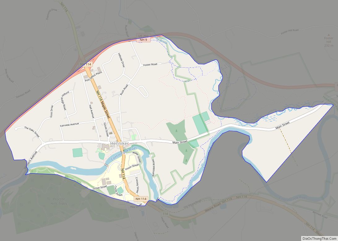 Map of Henniker CDP