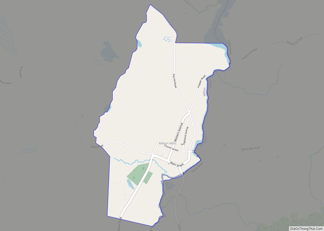Map of Milton Mills CDP