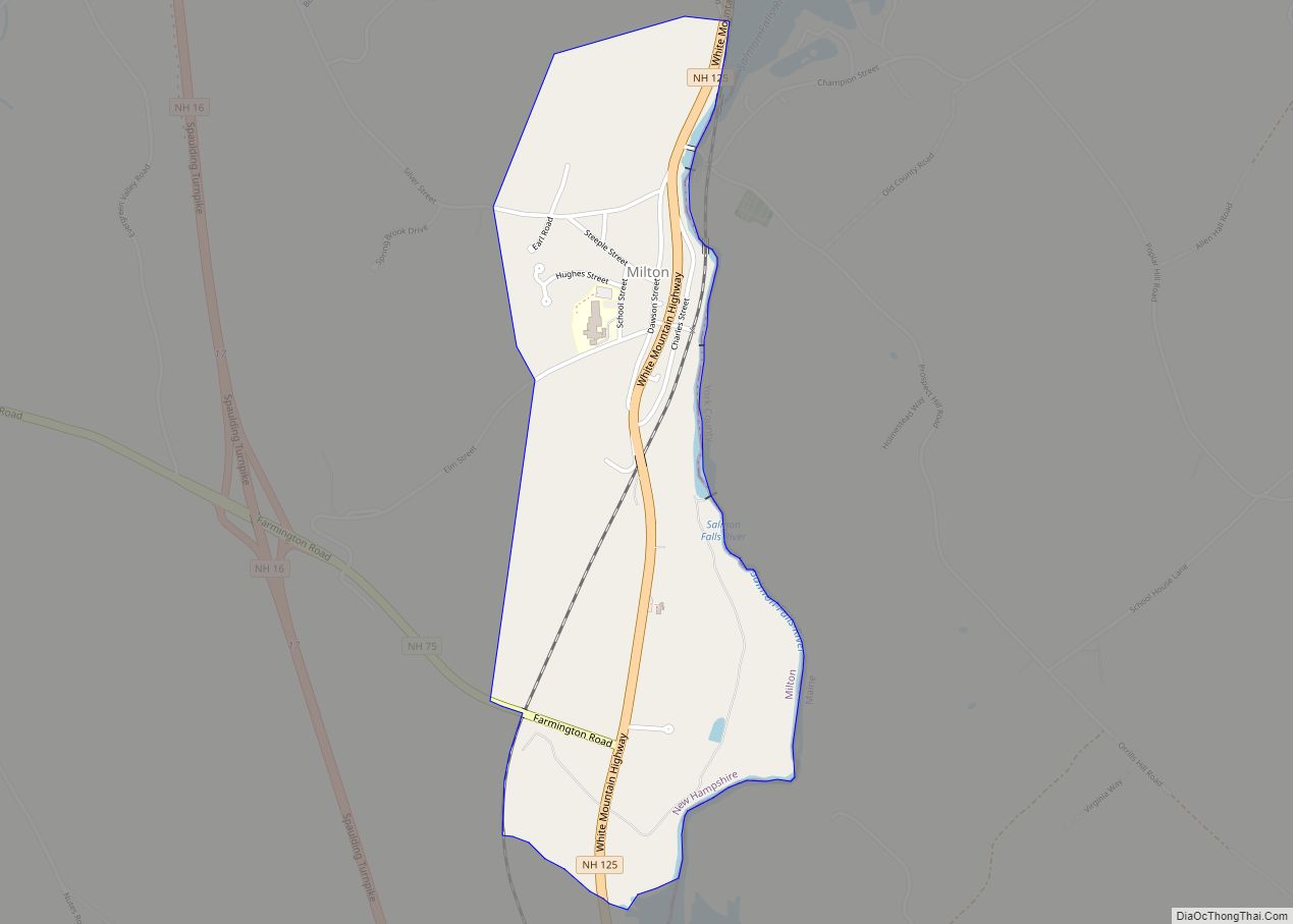 Map of Milton CDP, New Hampshire