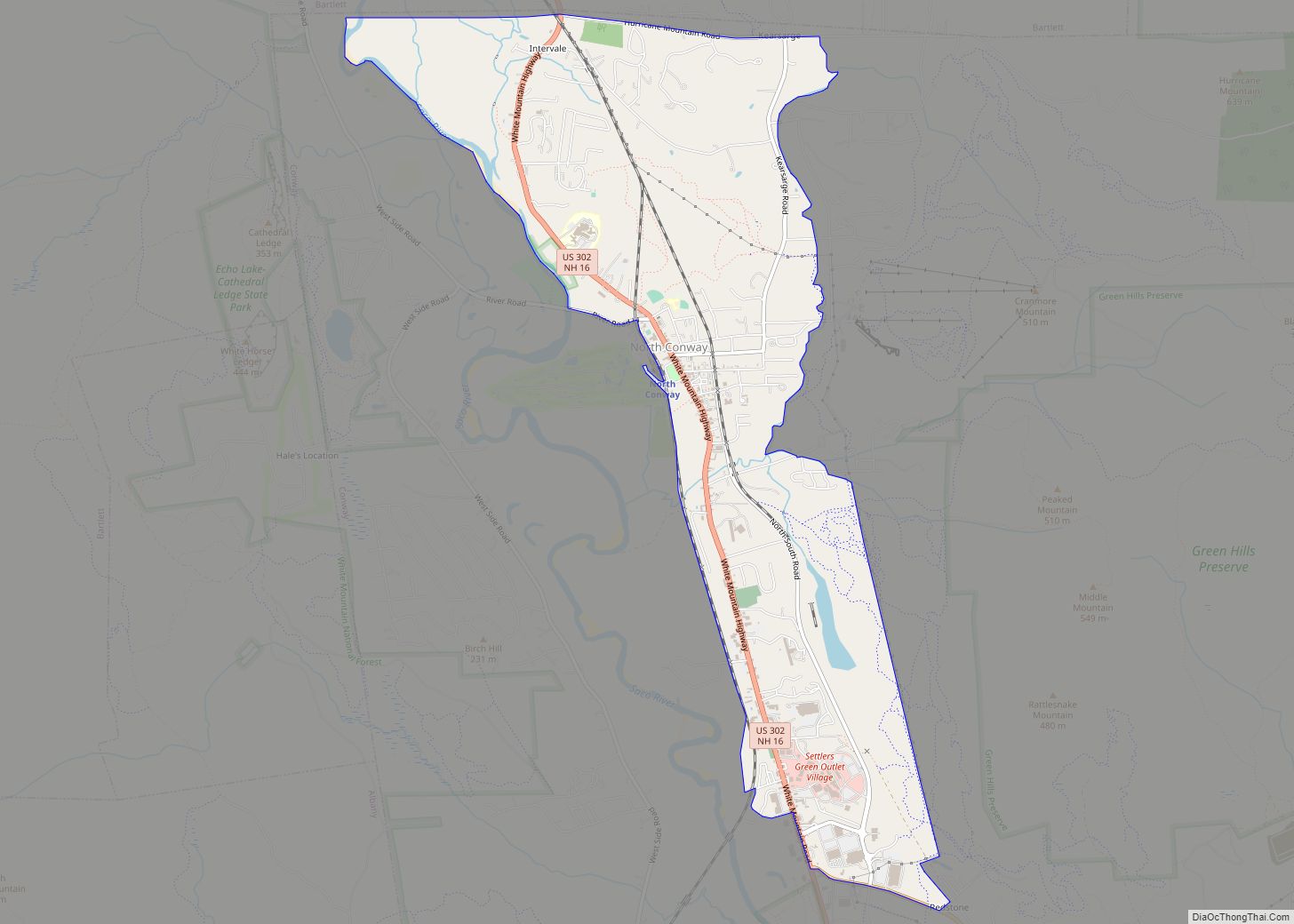 Map of North Conway CDP