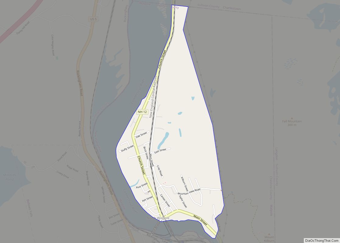 Map of North Walpole CDP