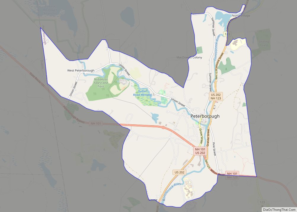 Map of Peterborough CDP