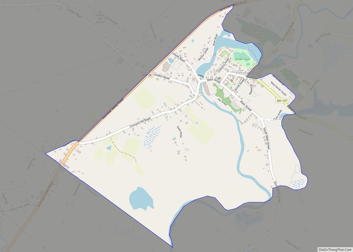 Map of Pittsfield CDP, New Hampshire