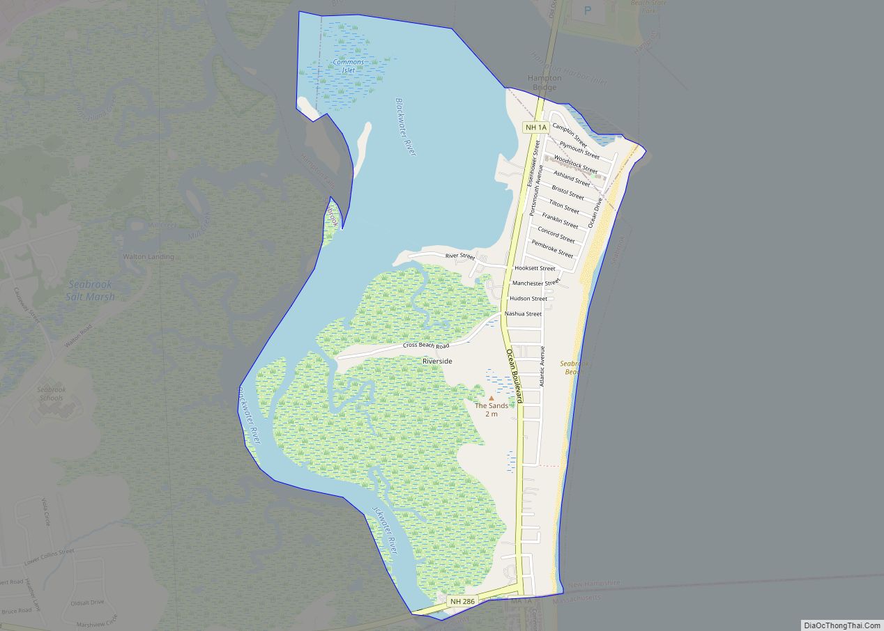 Map of Seabrook Beach CDP