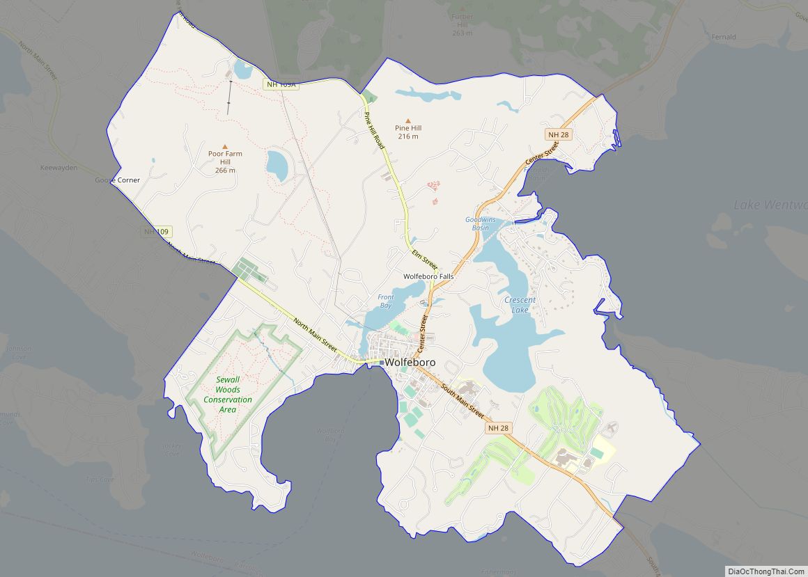 Map of Wolfeboro CDP
