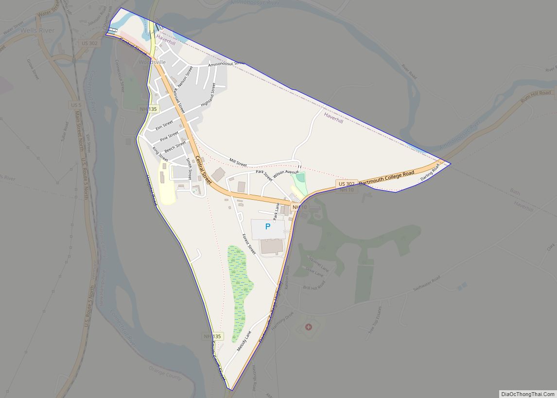 Map of Woodsville CDP