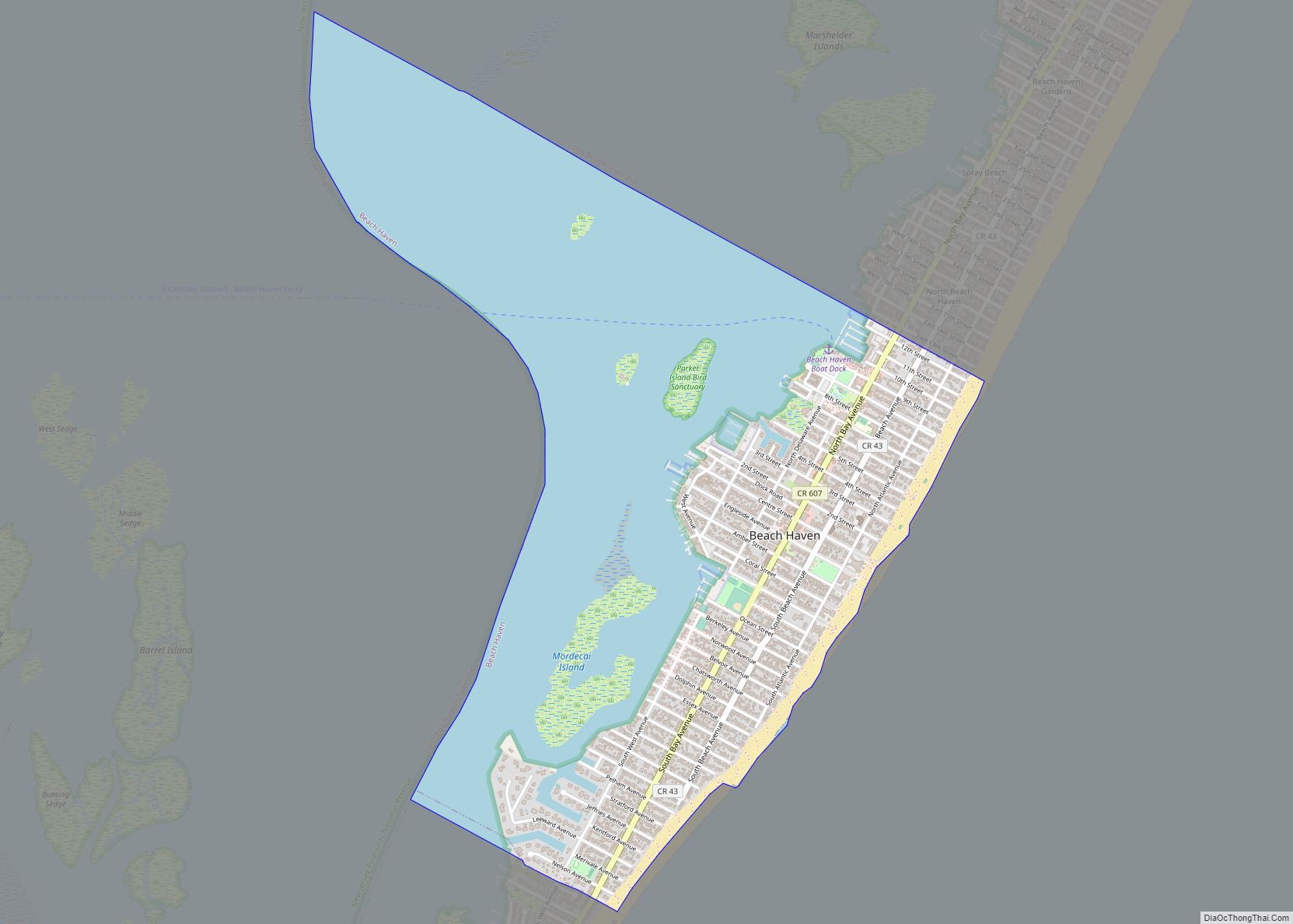 Map of Beach Haven borough