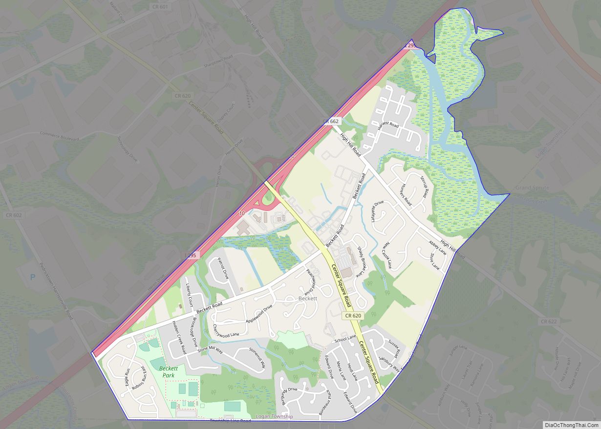 Map of Beckett CDP