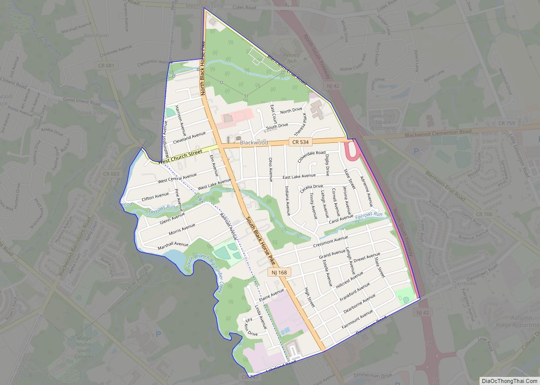 Map of Blackwood CDP