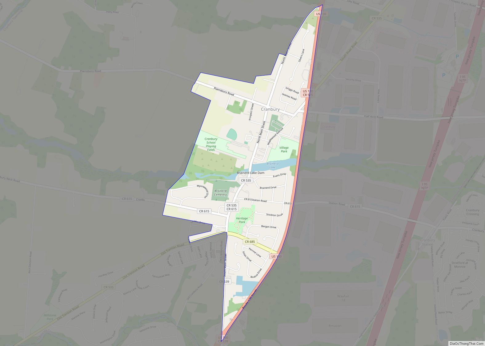 Map of Cranbury CDP
