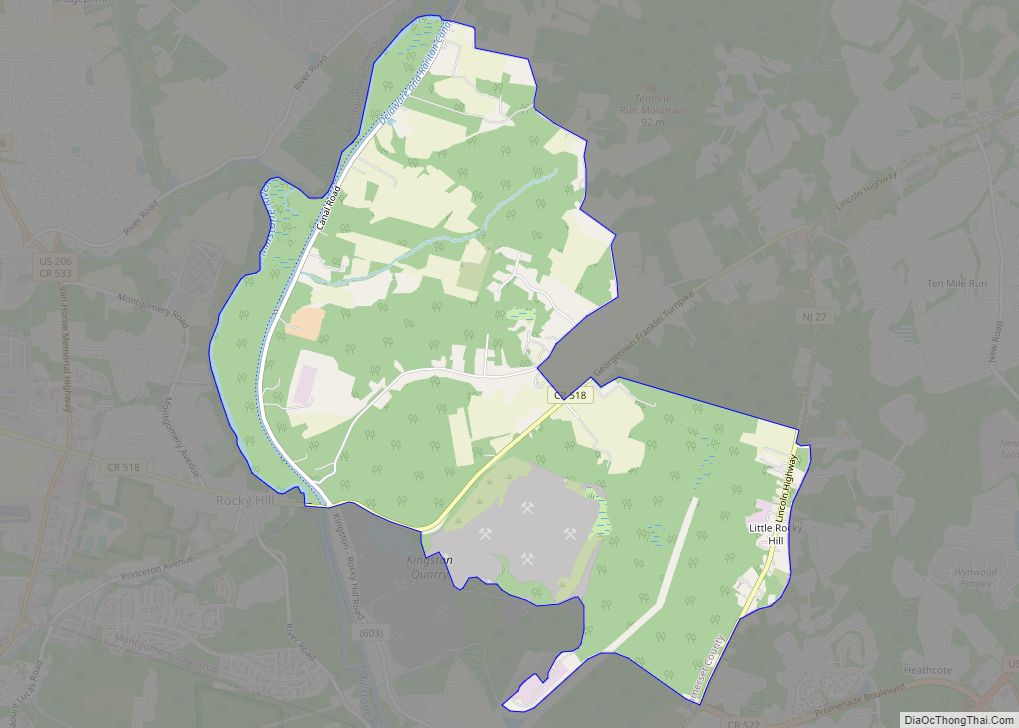 Map of East Rocky Hill CDP