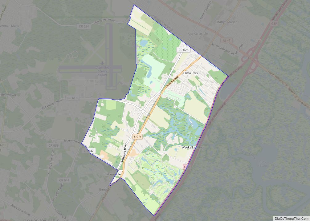 Map of Erma CDP