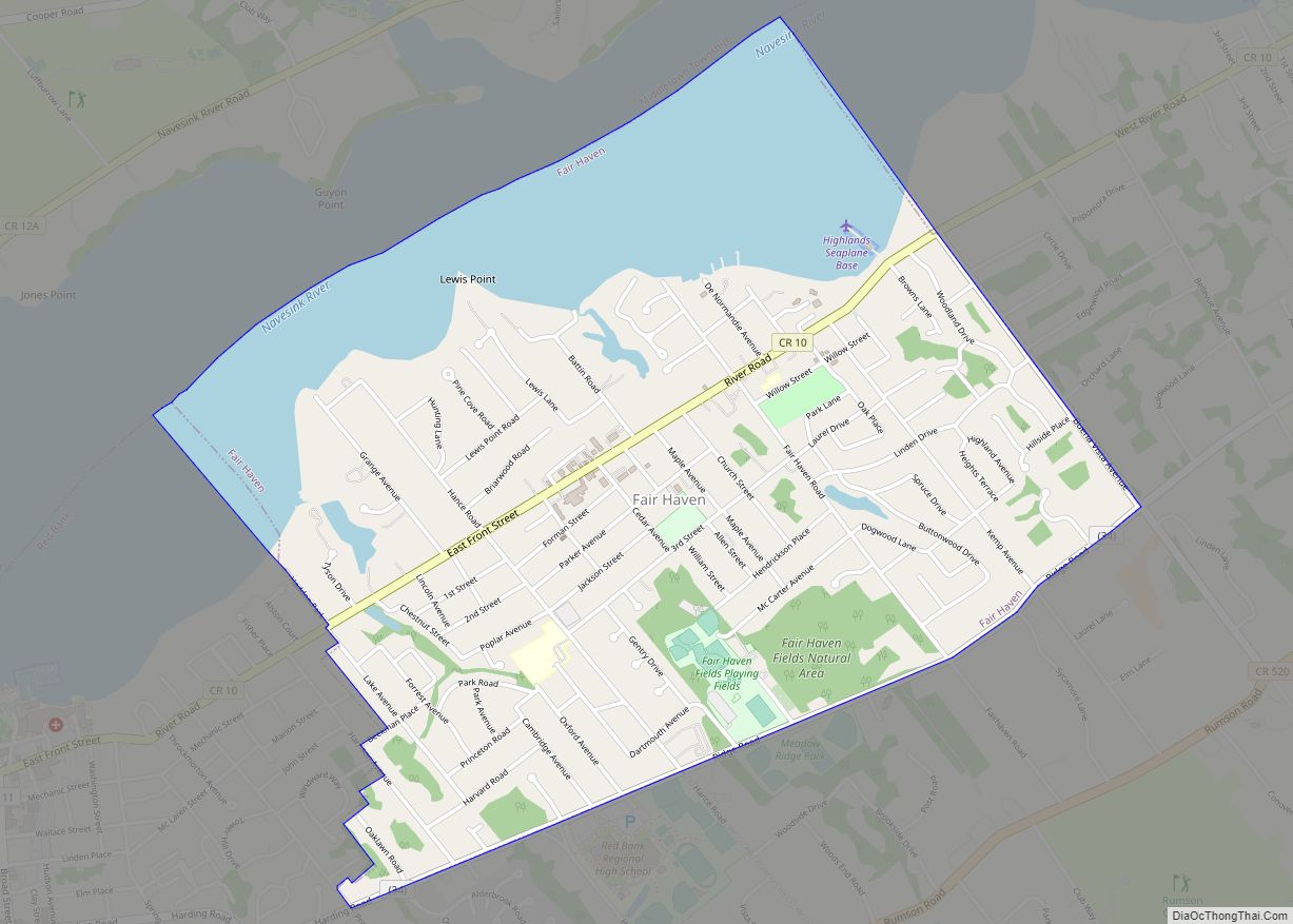 Map of Fair Haven borough