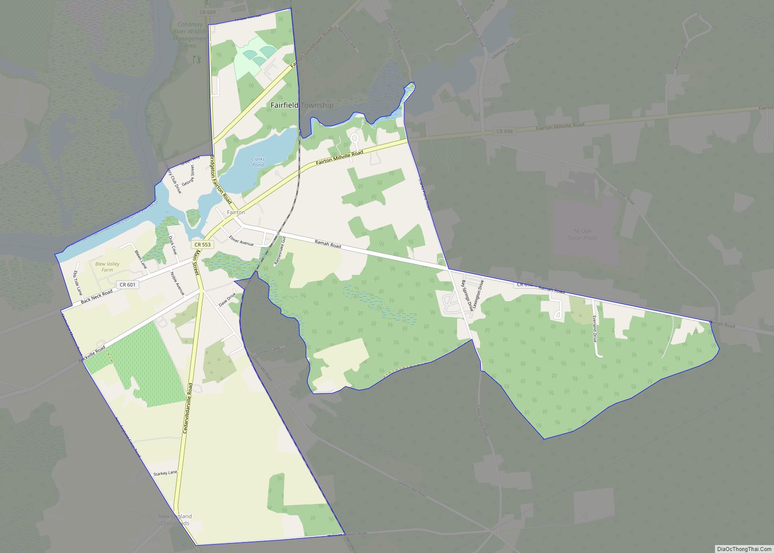 Map of Fairton CDP