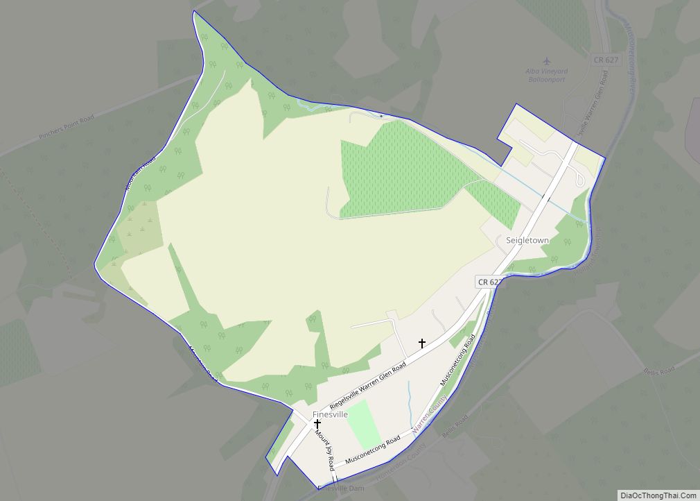 Map of Finesville CDP