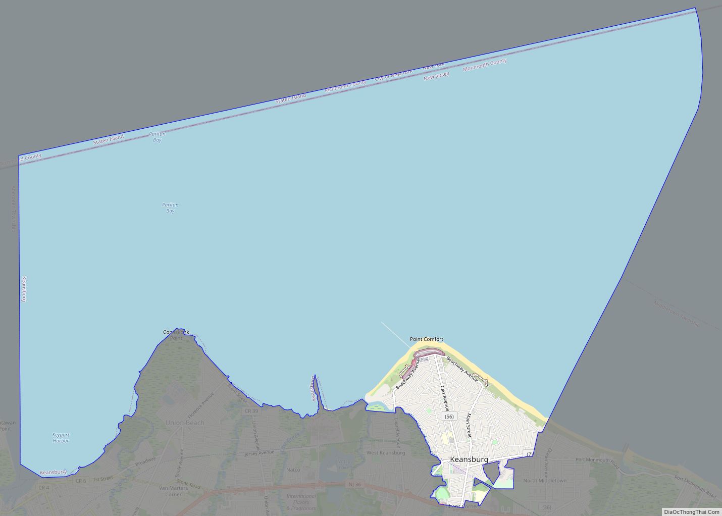 Map of Keansburg borough
