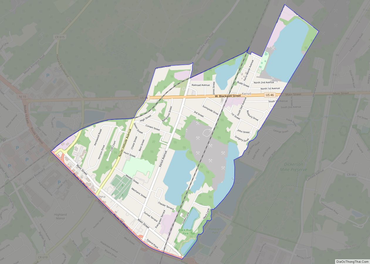 Map of Kenvil CDP