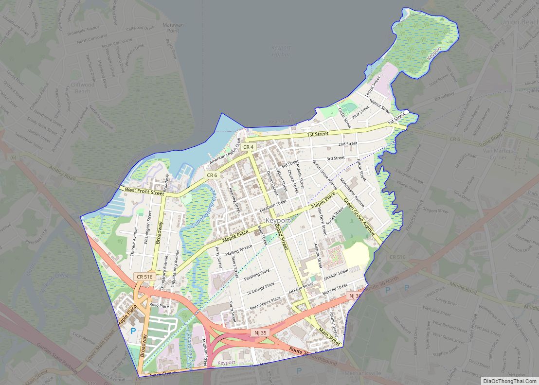 Map of Keyport borough