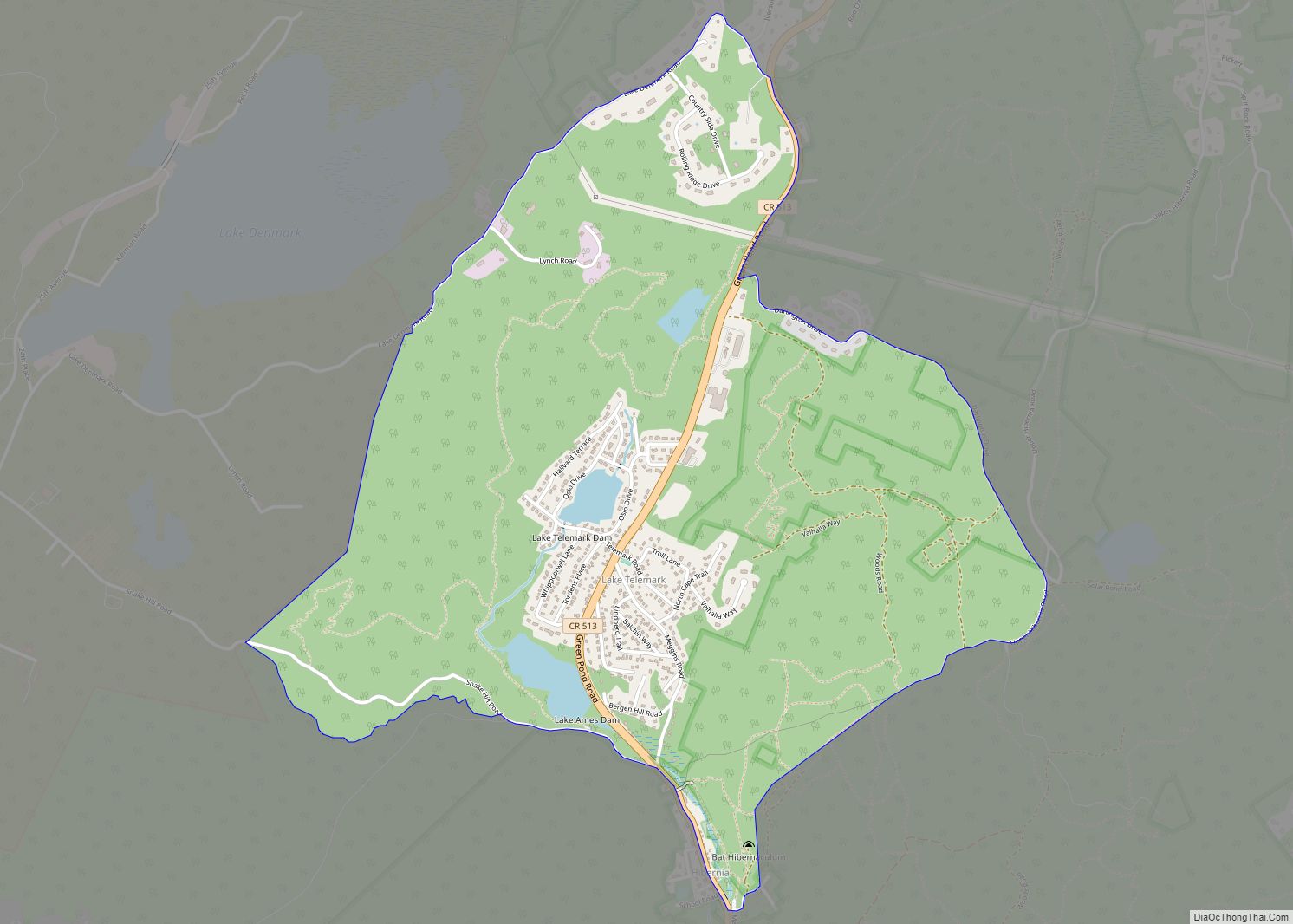 Map of Lake Telemark CDP