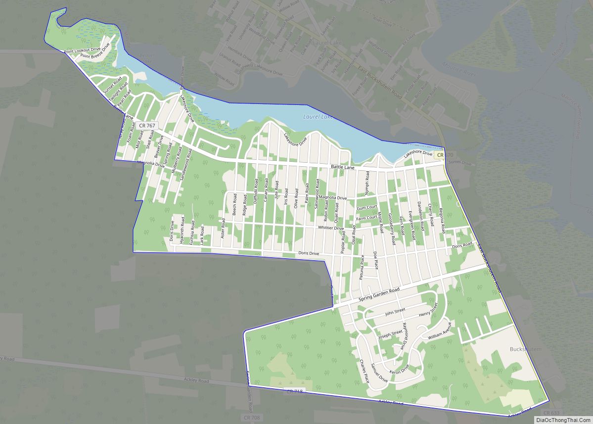 Map of Laurel Lake CDP