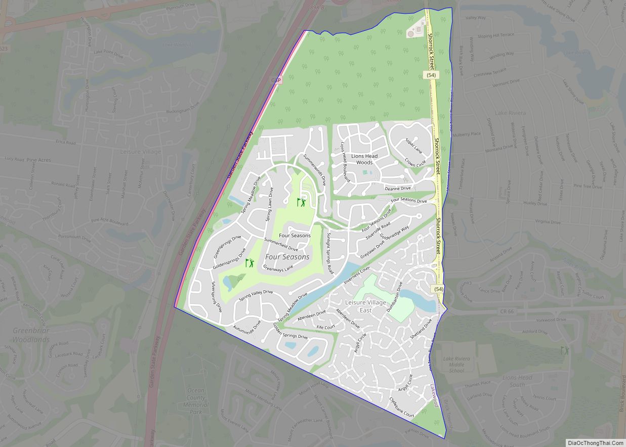 Map of Leisure Village East CDP