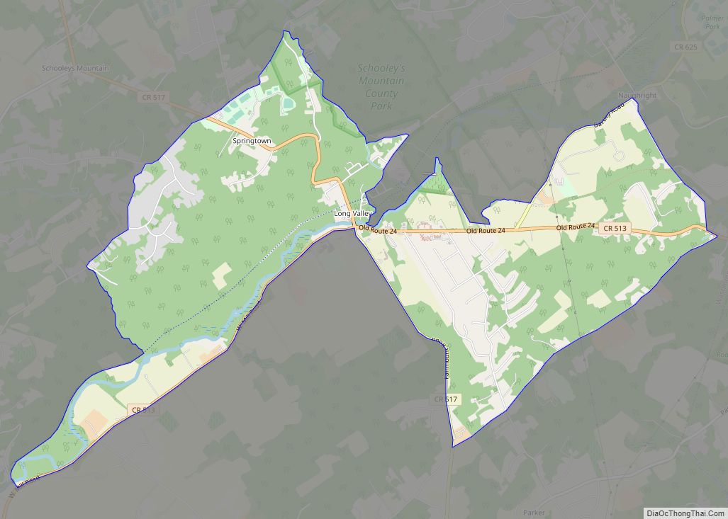 Map of Long Valley CDP