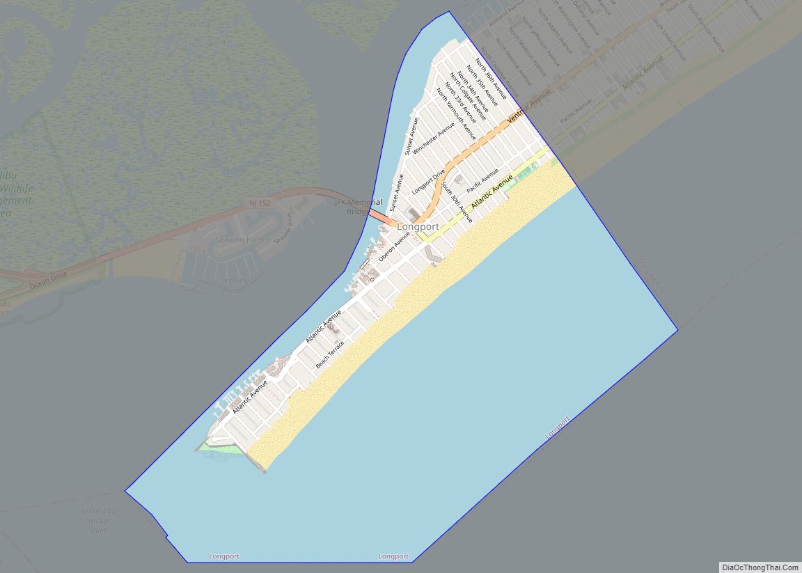 Map of Longport borough
