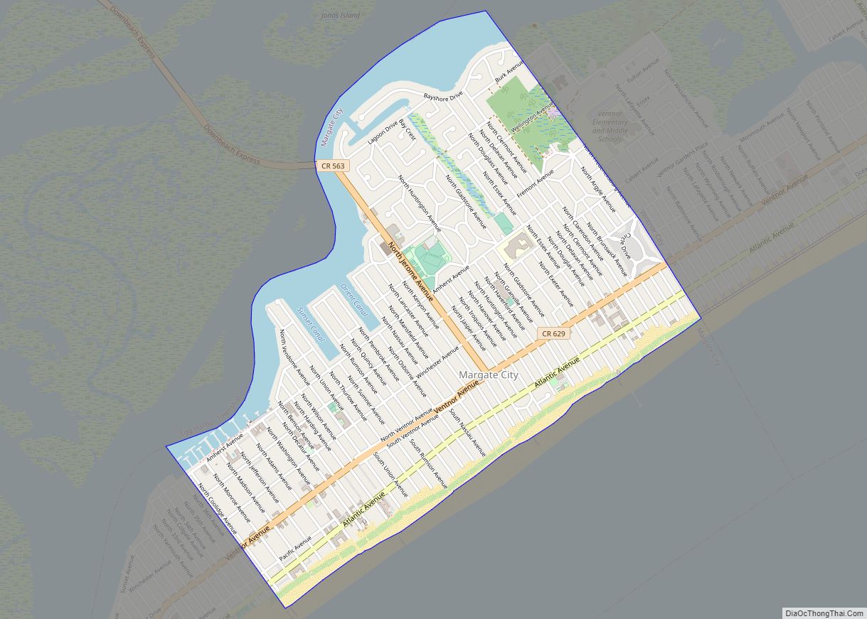 Map of Margate City city