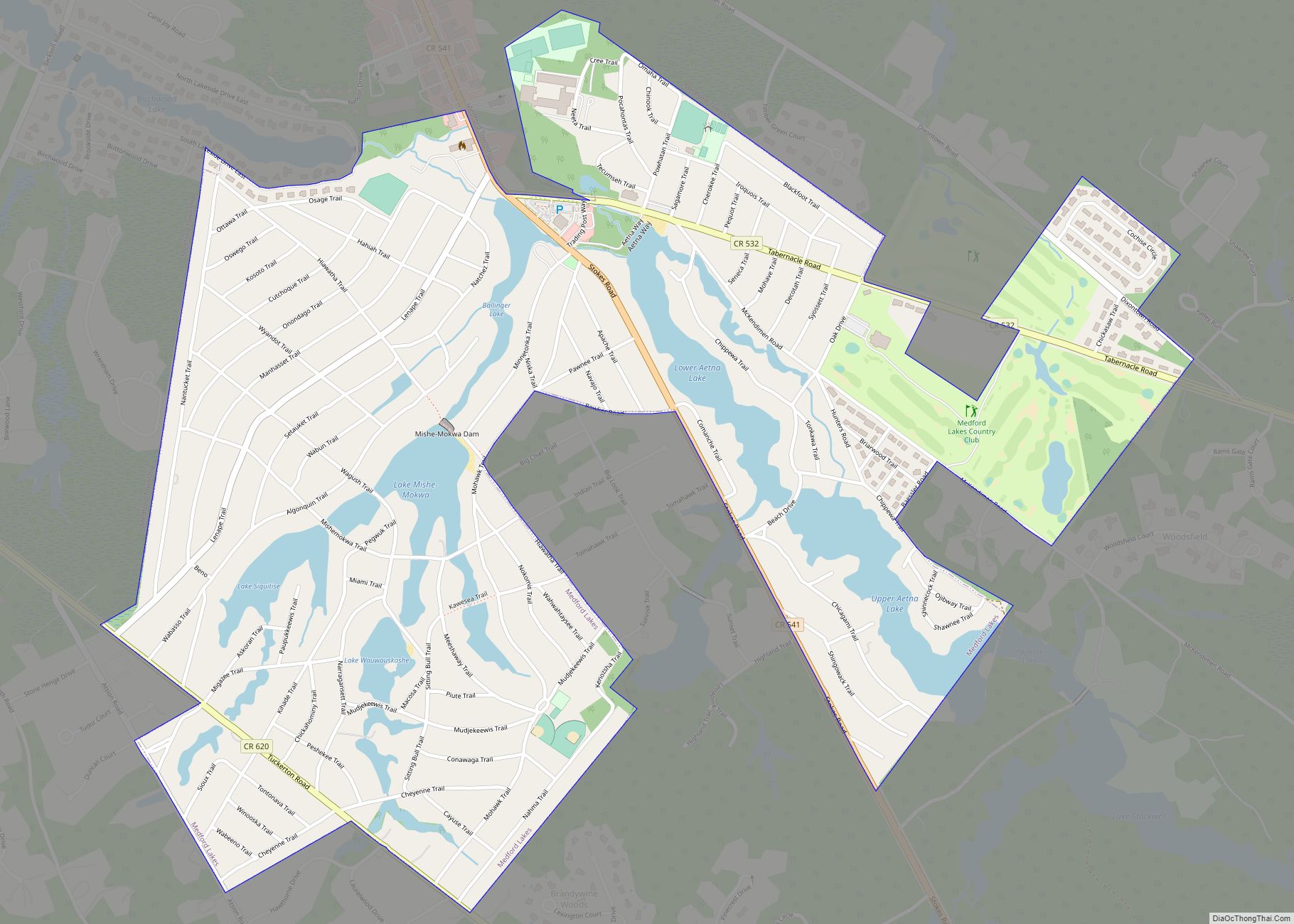 Map of Medford Lakes borough