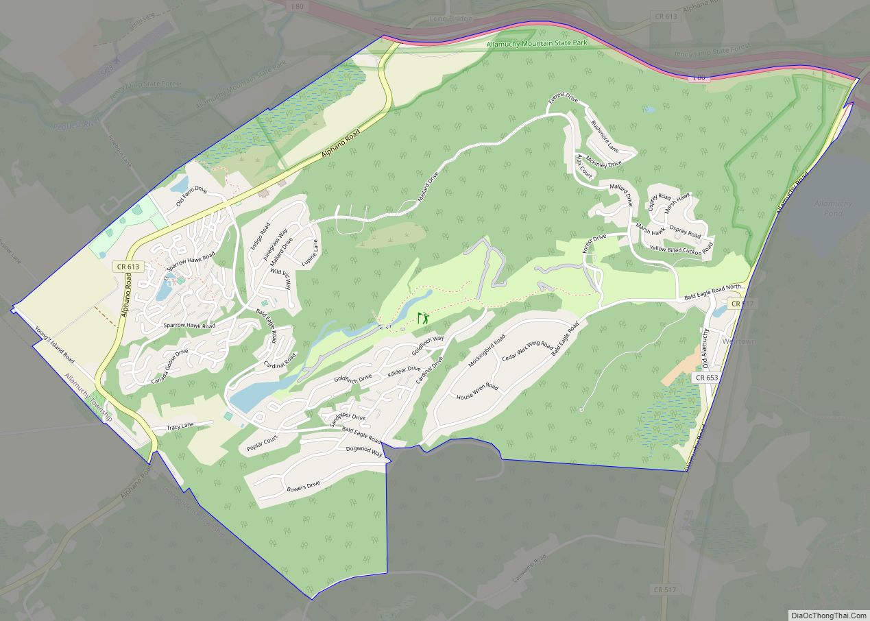 Map of Panther Valley CDP