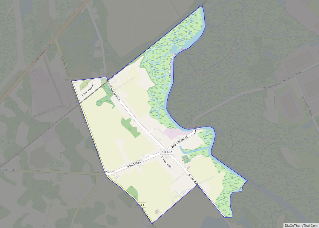 Map of Pedricktown CDP