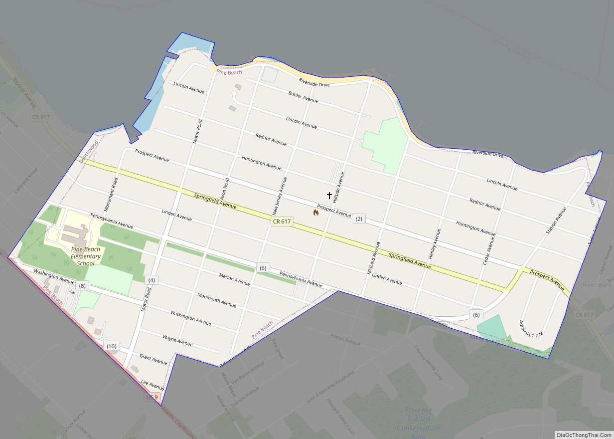 Map of Pine Beach borough