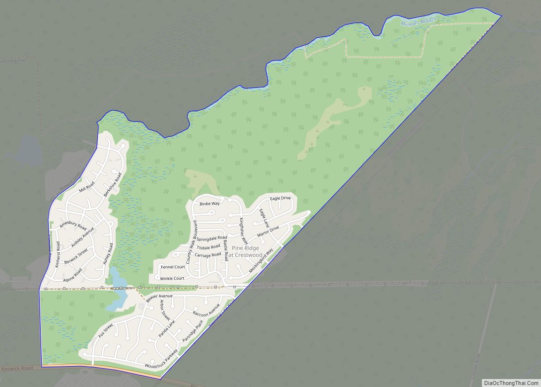 Map of Pine Ridge at Crestwood CDP