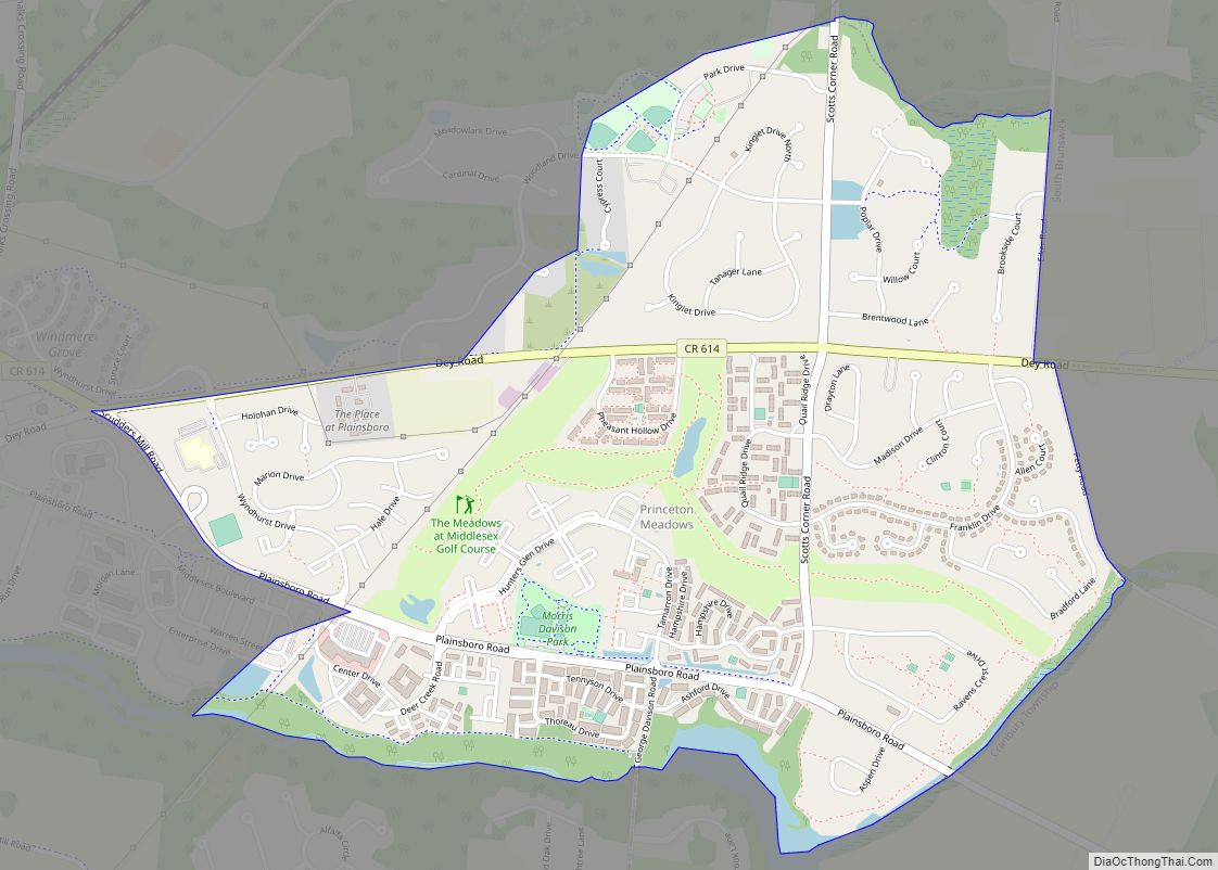 Map of Princeton Meadows CDP