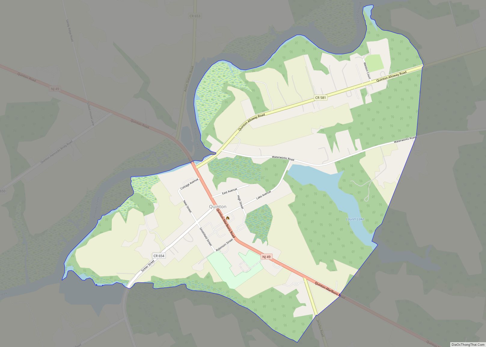 Map of Quinton CDP