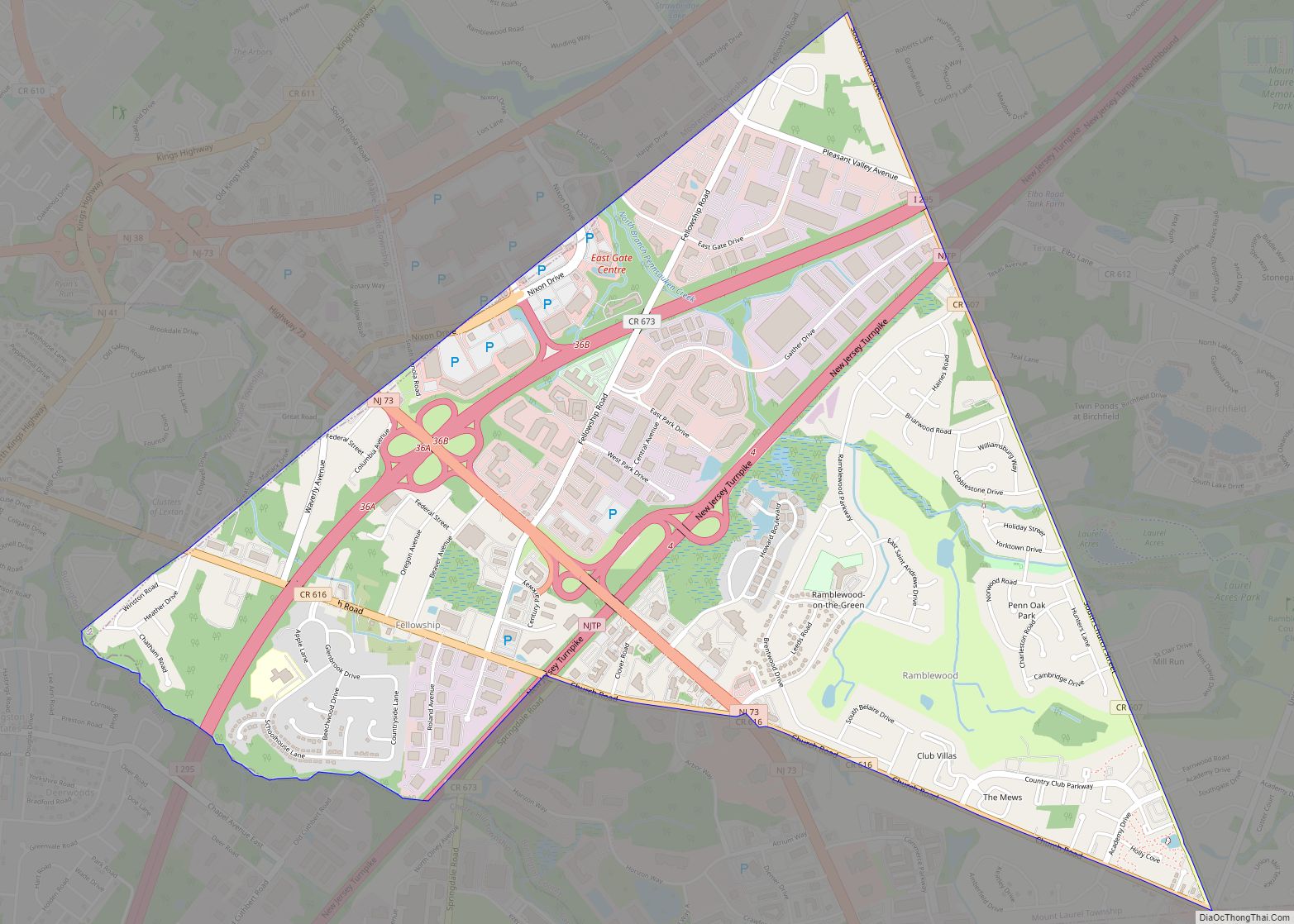 Map of Ramblewood CDP