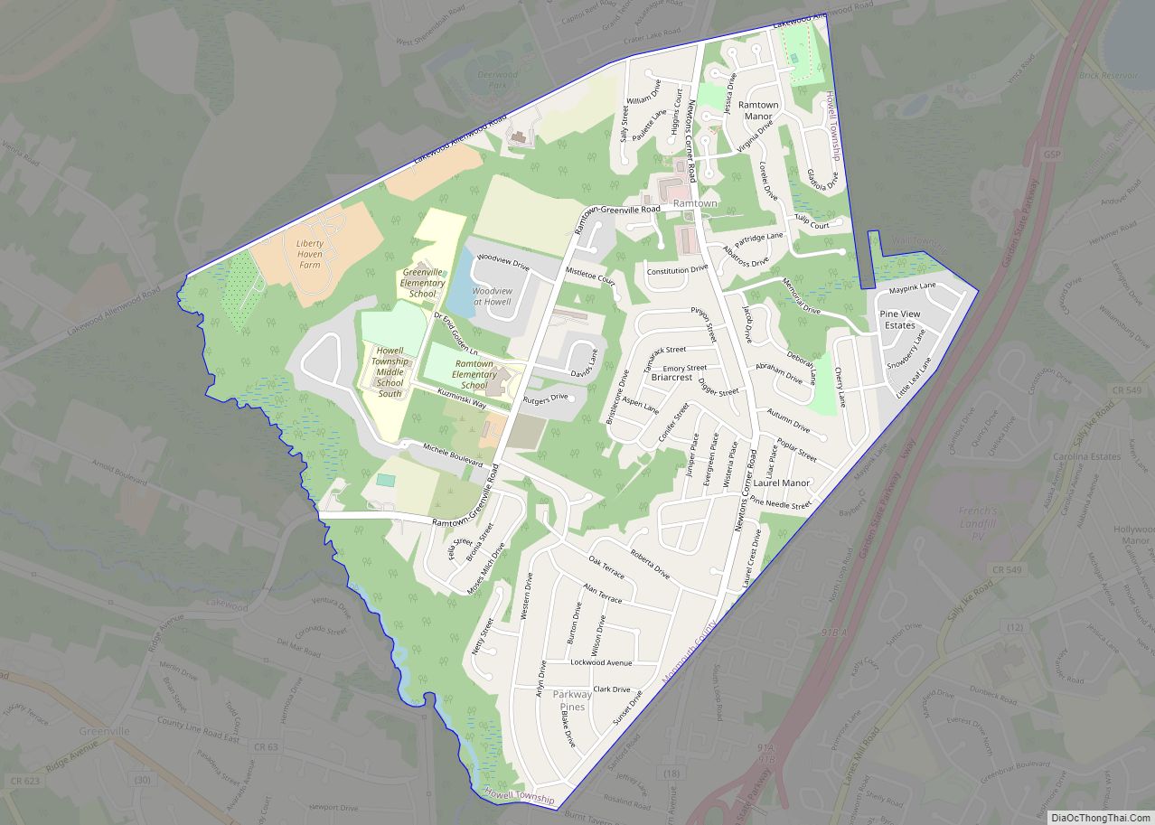 Map of Ramtown CDP