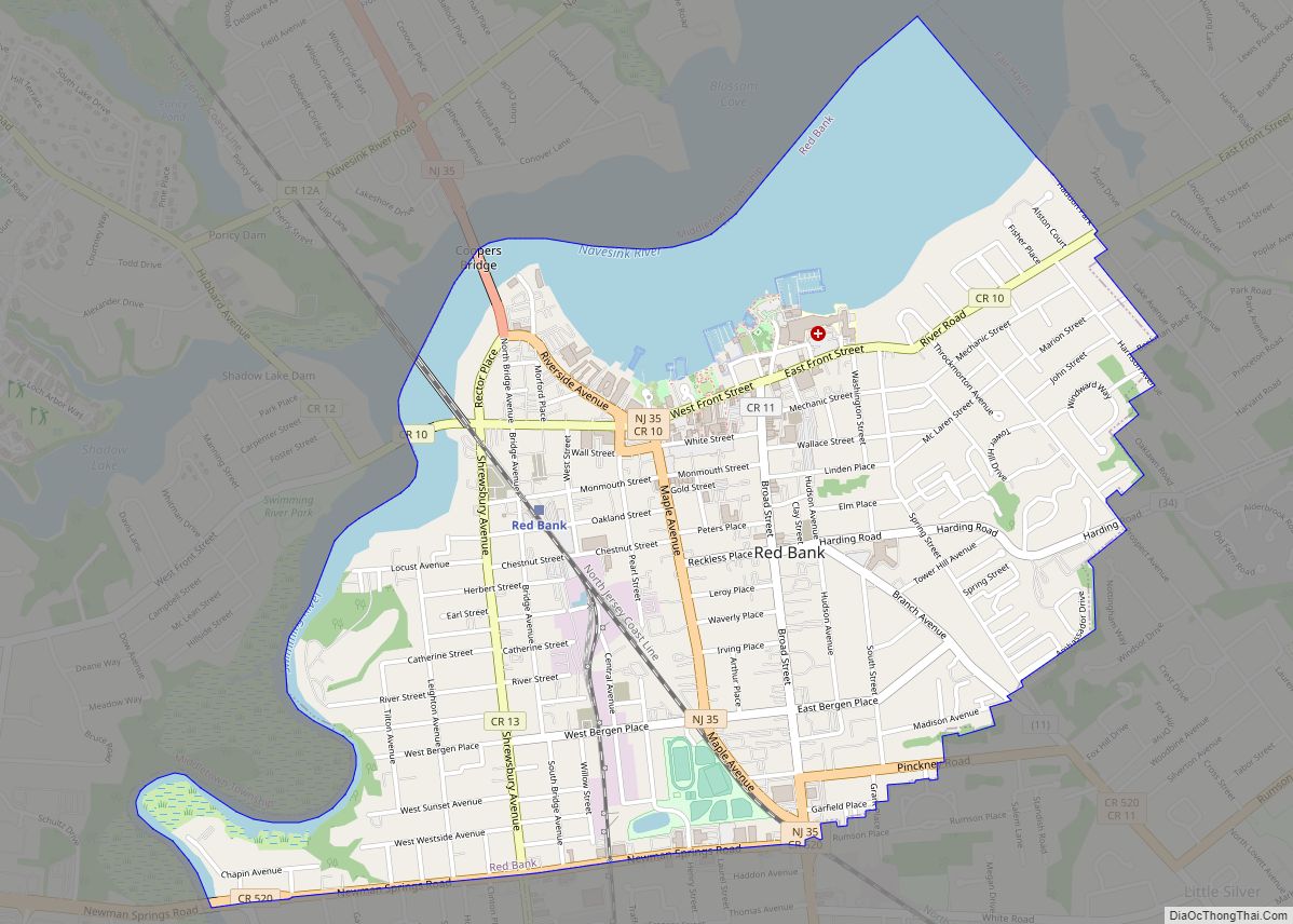 Map of Red Bank borough
