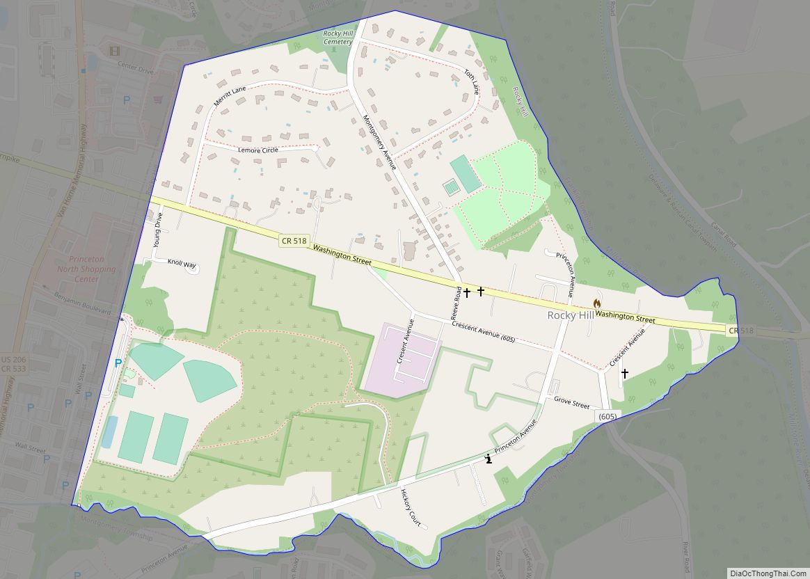 Map of Rocky Hill borough