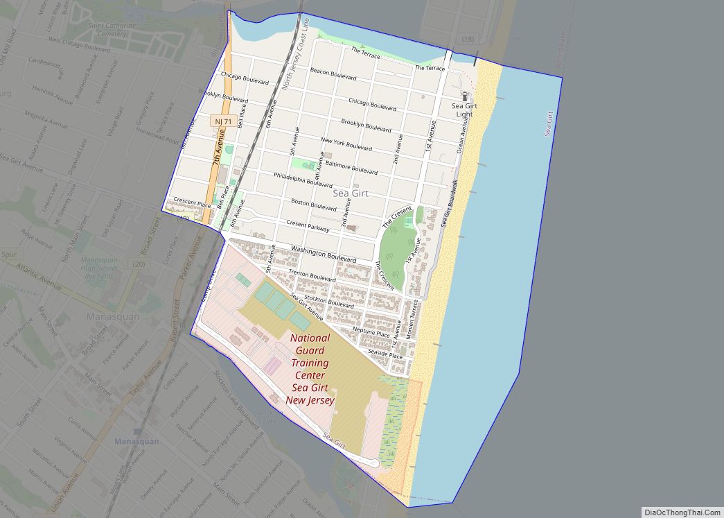 Map of Sea Girt borough