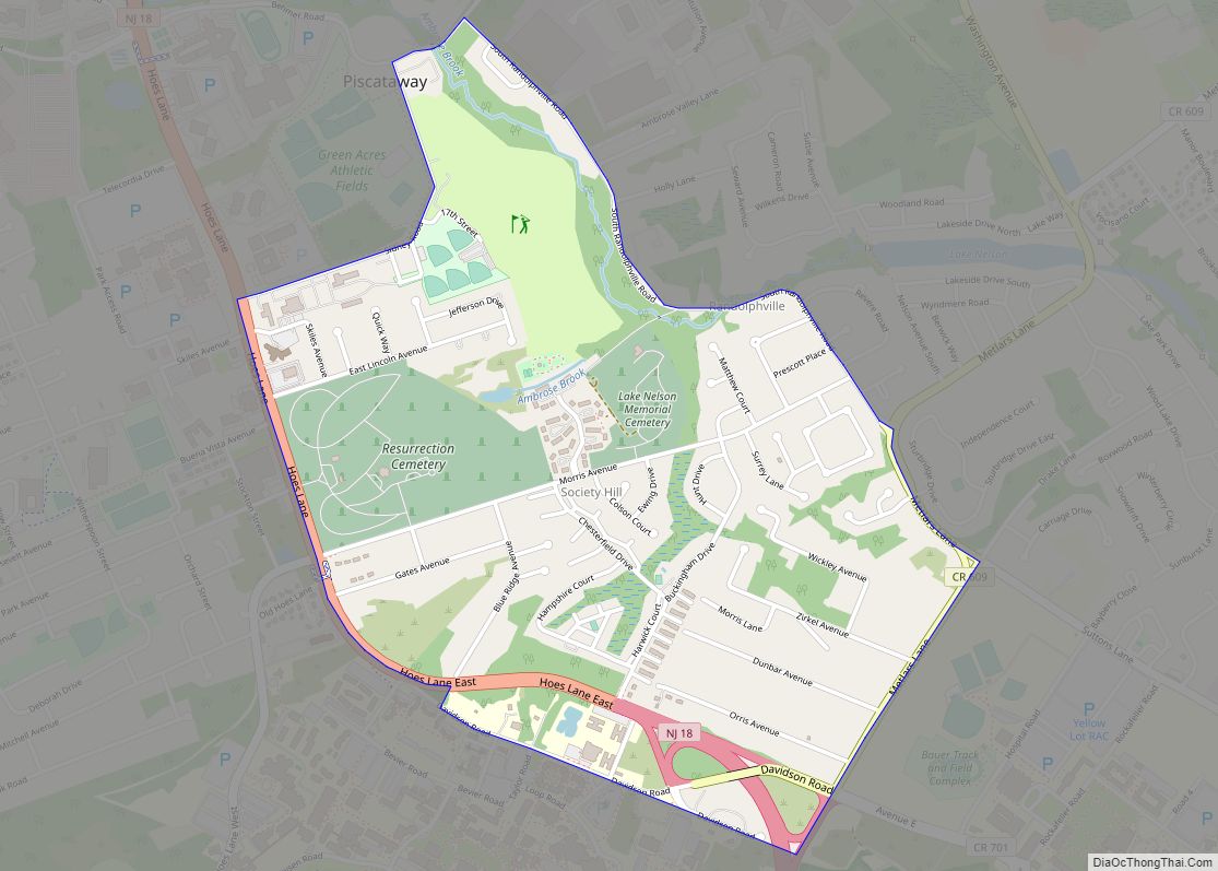 Map of Society Hill CDP