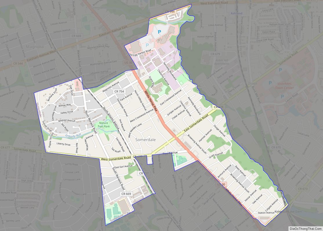 Map of Somerdale borough