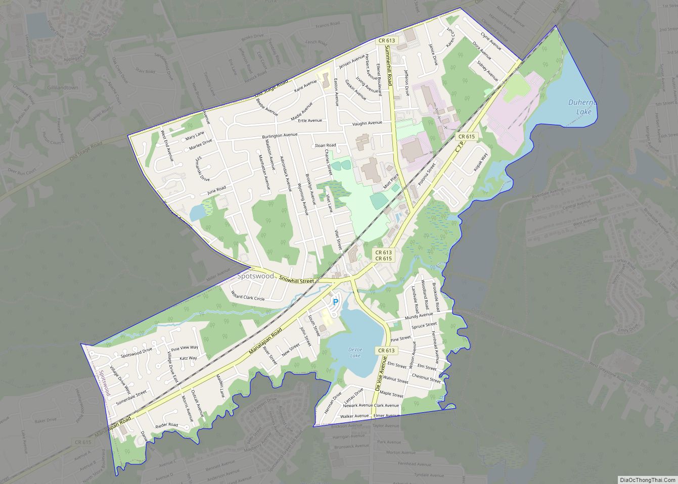 Map of Spotswood borough