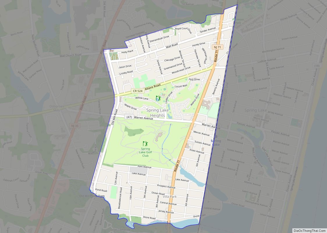 Map of Spring Lake Heights borough