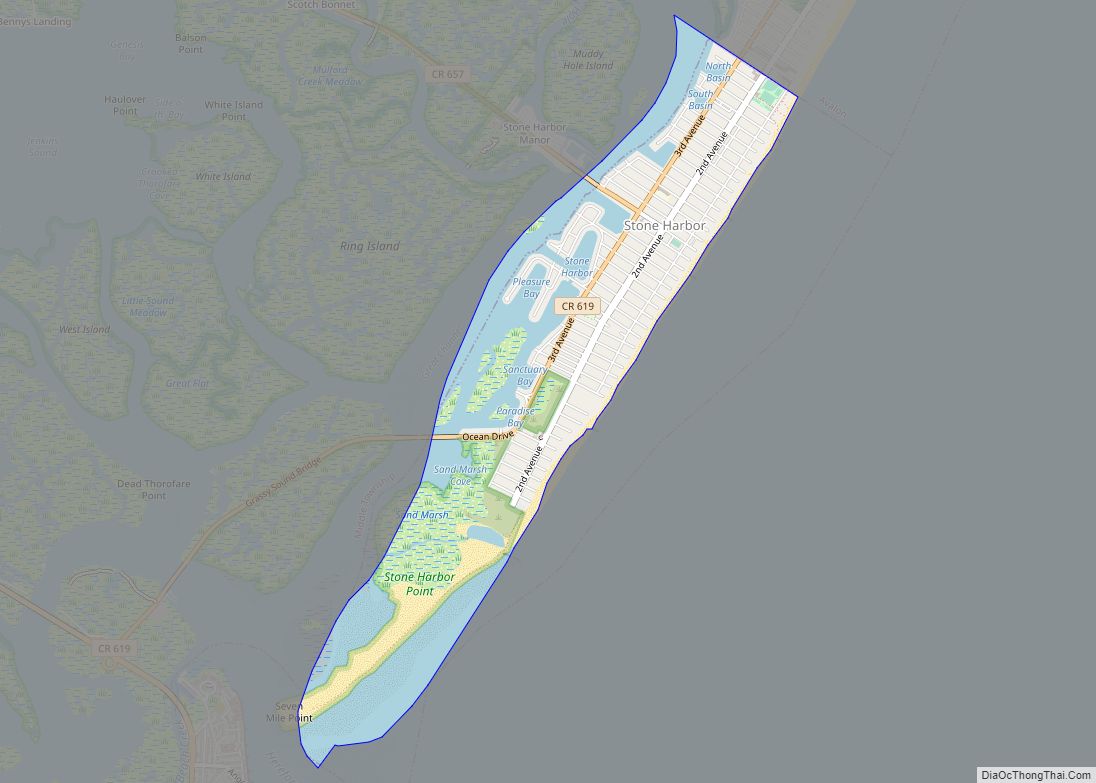 Map of Stone Harbor borough